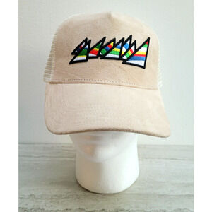 ROK M.I.A SAND SUEDE TRUCKER HAT ONE SIZE CAP ADJUSTABLE